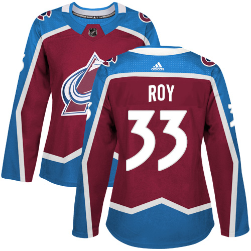 Adidas Colorado Avalanche #33 Patrick Roy Burgundy Home Authentic Women Stitched NHL Jersey